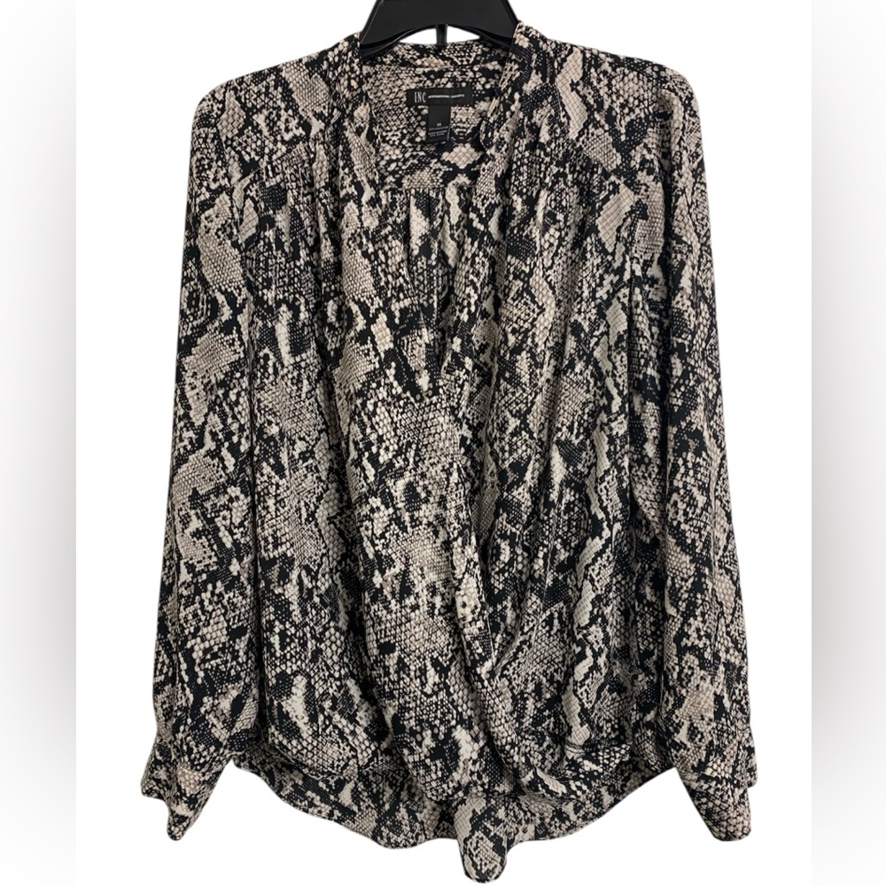 INC International Concepts 16 Animal Print Business Casual Blouse Feminine